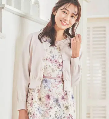 새상품 레스 빠세 플라워 버튼 가디건