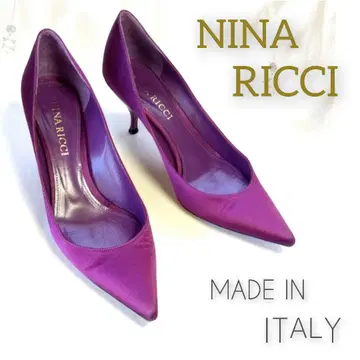 [ NINA RICCI | 니나리치 ] 퍼플 새틴 펌프스/36(23cm)