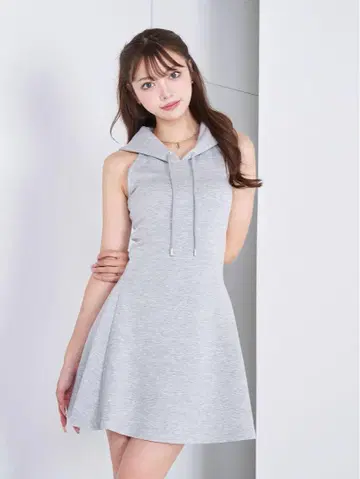 Darich 다리치 후드 베어컷 미니 원피스 Free