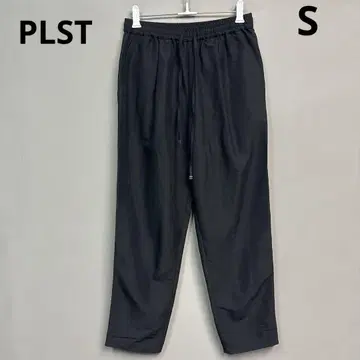PLST 테이퍼드 팬츠 블랙 슬랙스 허리밴딩 s 블랙