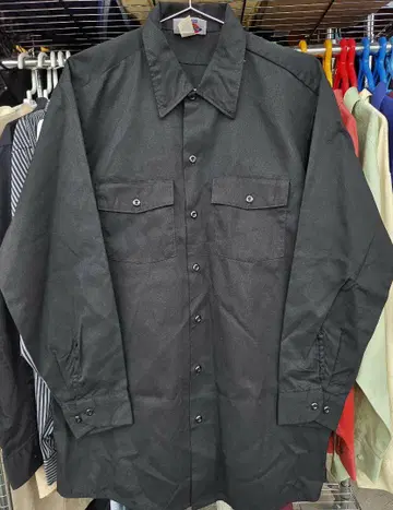 Dickies 블랙 긴팔 셔츠 오버 사이즈