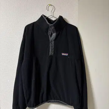 XLARGE 블랙 플리스 자켓 하프 지퍼