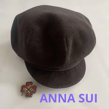 ANNASUI 브라운 헌팅 캡