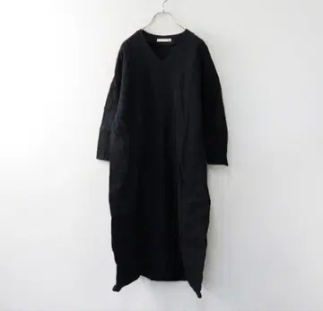 evam eva 레이징 리넨 V넥 원피스