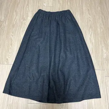 어반 리서치 도어스 울 컷 스커트 다크 그레이