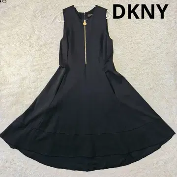 새상품급 DKNY 아름다운 실루엣 반팔 플레어 원피스 블랙 포멀 M 상당