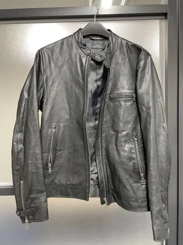 [ 가격 협의 가능 ] Paul Smith 블랙 가죽 싱글 라이더
