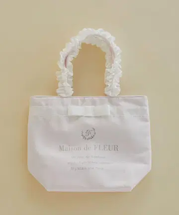 Maison de FLEUR 브랜드 로고 프릴 핸들 토트 M백