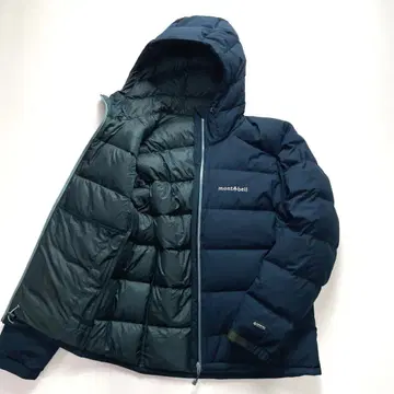 새상품급 몽벨 파마프로스트 라이트 다운 후드티 네이비 GORE-TEX M