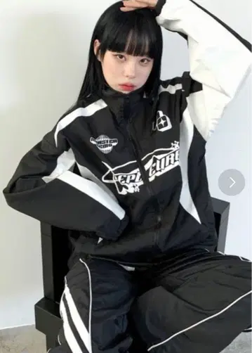 FOLLOWIN 나일론 트랙 자켓