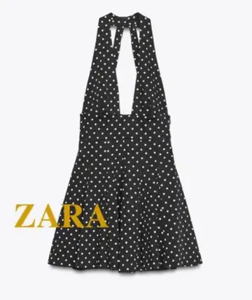 ZARA 슬리브리스 도트 무늬 미니 원피스