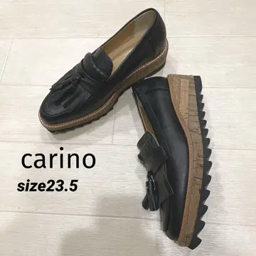 새상품급 카리노 carino 프린지 태슬 로퍼 통굽 23.5cm