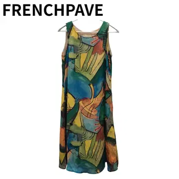 FRENCHPAVE 컬러풀 슬리브리스 원피스 리조트 아트풍