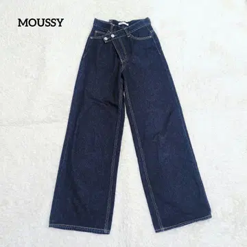 MOUSSY CROSS WAIST WIDE STRAIGHT 데님