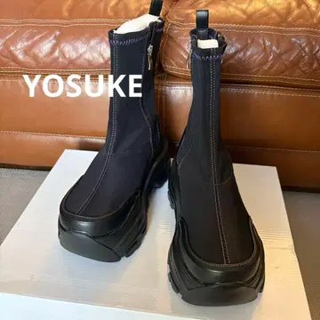 YOSUKE 요스케 통굽 스트레치 숏부츠 미사용 새상품 23 블랙