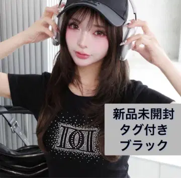 택 포함 새상품 darich 샤이니 DD 로고 컴팩트 T셔츠 블랙