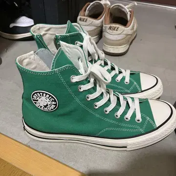 HYSTERIC GLAMOUR 그린 하이컷 스니커즈