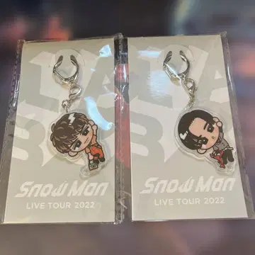 Snow Man 메구로 렌 & 무카이 코지 스노치루 교수형 아크릴 키링