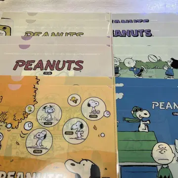 스누피 PEANUTS 클리어 파일 전 6종 x 2세트 훼미리마트