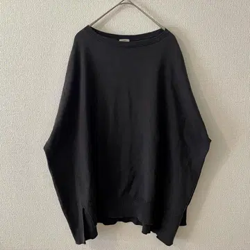 이에나 IENA 코튼 스트레치 와이드 긴팔 풀오버 여성용 블랙