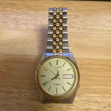 SEIKO 자동 와인딩 손목시계 골드 실버