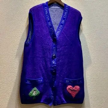 이타리야 이탈리아 GK ITALIYA 베스트 니트 롱 가디건 파랑