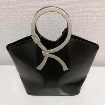 ROberta di camerino 블랙 핸드백 원형 핸들