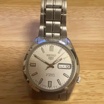 SEIKO 자동 와인딩 시계 21석 실버