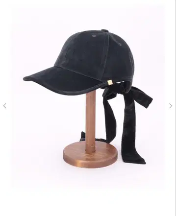 CA4LA 리본 달린 캡 LALA CAP 블랙