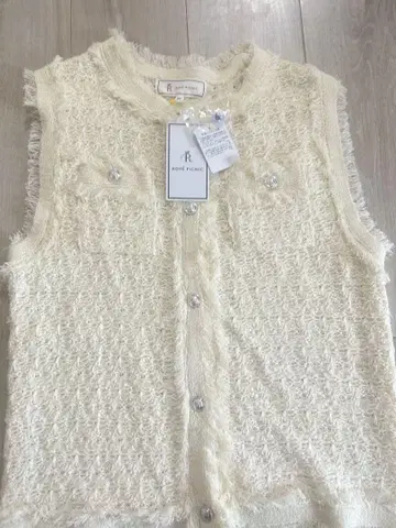 ROPE PICNIC 택 포함 새상품 프린지 베스트 아이보리