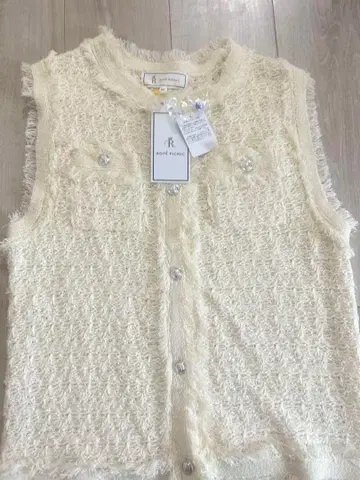 ROPE PICNIC 택 포함 새상품 프린지 베스트 아이보리