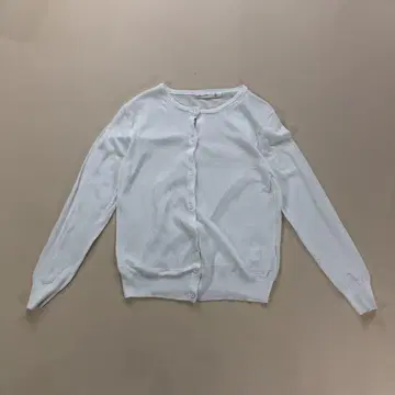[레어] as know as 얇은 소재 코튼 가디건 화이트