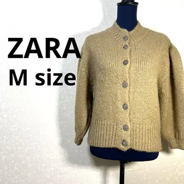 ZARA 베이지 버튼 니트 가디건 긴팔 24A639