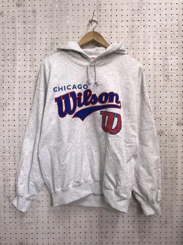 WILSON 히트 유니온제 레트로 스포츠 스트릿 구제 의류 멜란지 후드티