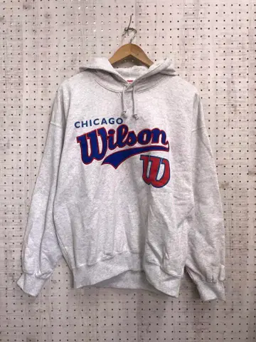 WILSON 히트 유니온제 레트로 스포츠 스트릿 구제 의류 멜란지 후드티