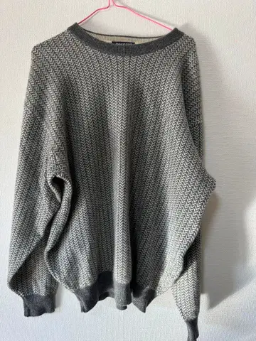 PRECEPT 캐시미어 100% 헤링본 니트 스웨터 L