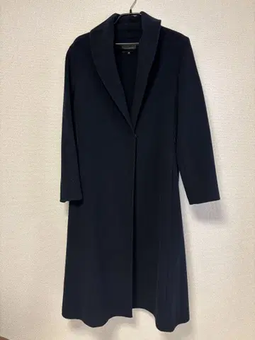 TALBOTS 네이비 울 혼방 롱 A라인 코트 (M~L)