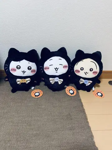 치이카와 (먼작귀) 검은 고양이 봉제 인형 세트