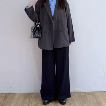 LOWRYSFARM 개더 와이드 이지 팬츠