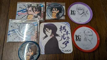 BLEACH 코스터 캔뱃지 후목 루키아 아산이 렌지
