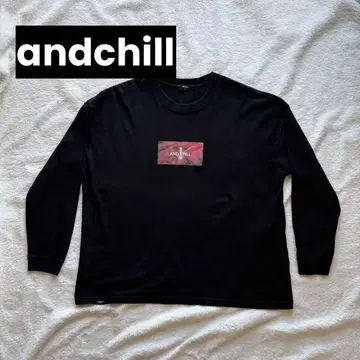 andchill 에비스쟉 에비쟉 롱 T 긴팔 티셔츠 블랙