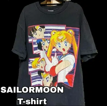 [레어] 세일러문 T-shirt L 사이즈 블랙