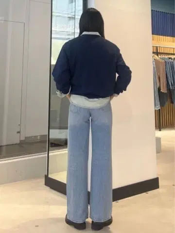 Levi's 라이트 블루 RIBCAGE WIDE LEG 데님