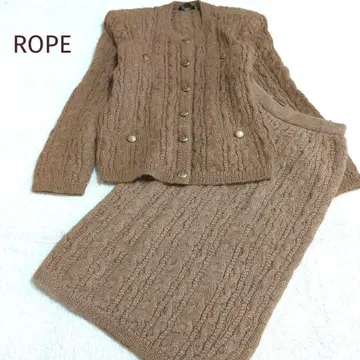 315 ROPE 로페 울 100% 니트 셋업 골드 버튼
