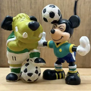 미키 켄켄 축구 빈티지 2개로 즐거운 피규어 세트 레어
