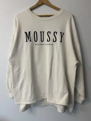 MOUSSY 아이보리 오버 사이즈 트레이닝복