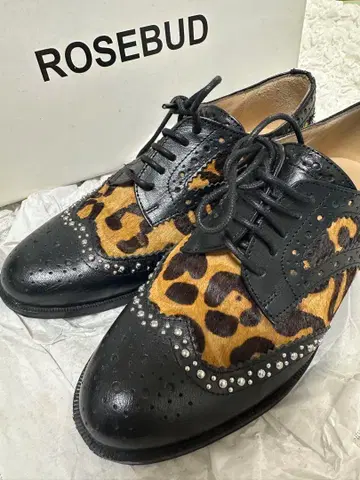 최종 가격 ROSEBUD 레오파드 옥스퍼드 신발