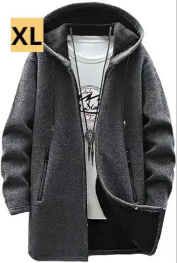 후드 부착 남성용 집업 루즈핏 속기모 아우터 XL