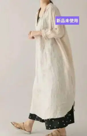 studio CLIP 린넨 볼륨 원피스 베이지