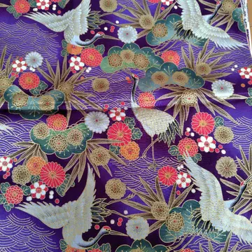 할머니의 Handmade 잉어 입 셔츠 (학 패턴) 원단 견본